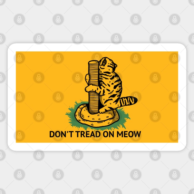 Don't Tread On Meow Sticker by N3RDYCATS